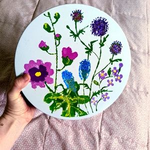 Vintage MB Housewares White Floral Tin